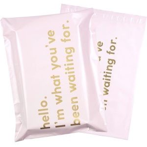 Pink 12x15  Poly Mailers Shipping Bags Hello